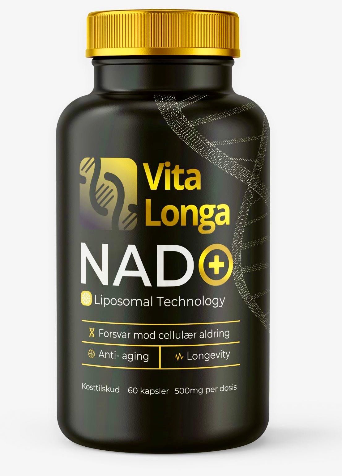 VITA LONGA NAD+, 60 kapsler, 500 mg. 99,6% renhed